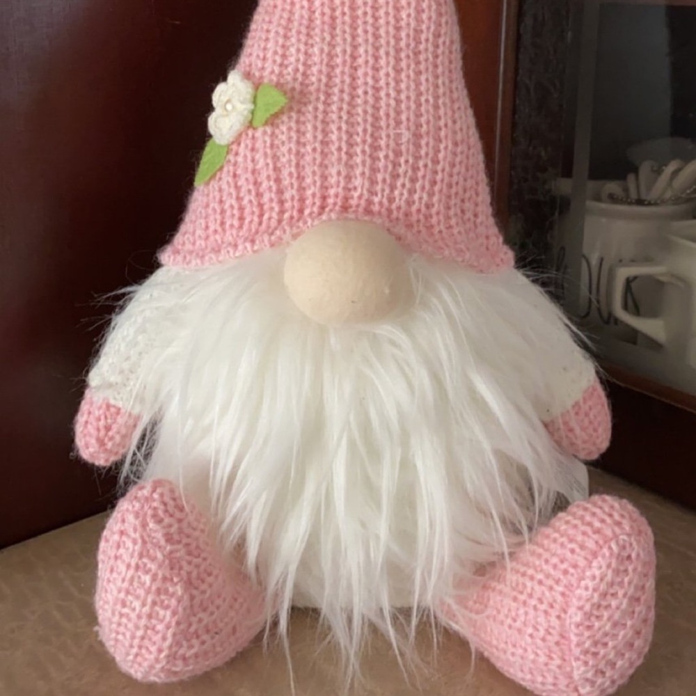 T.J.Maxx Pink Knit Gnome Hat